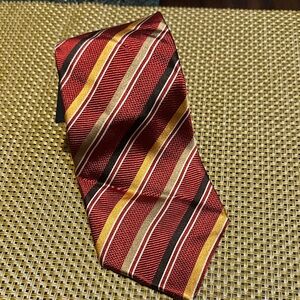 Zara Red and Gold Striped Tie